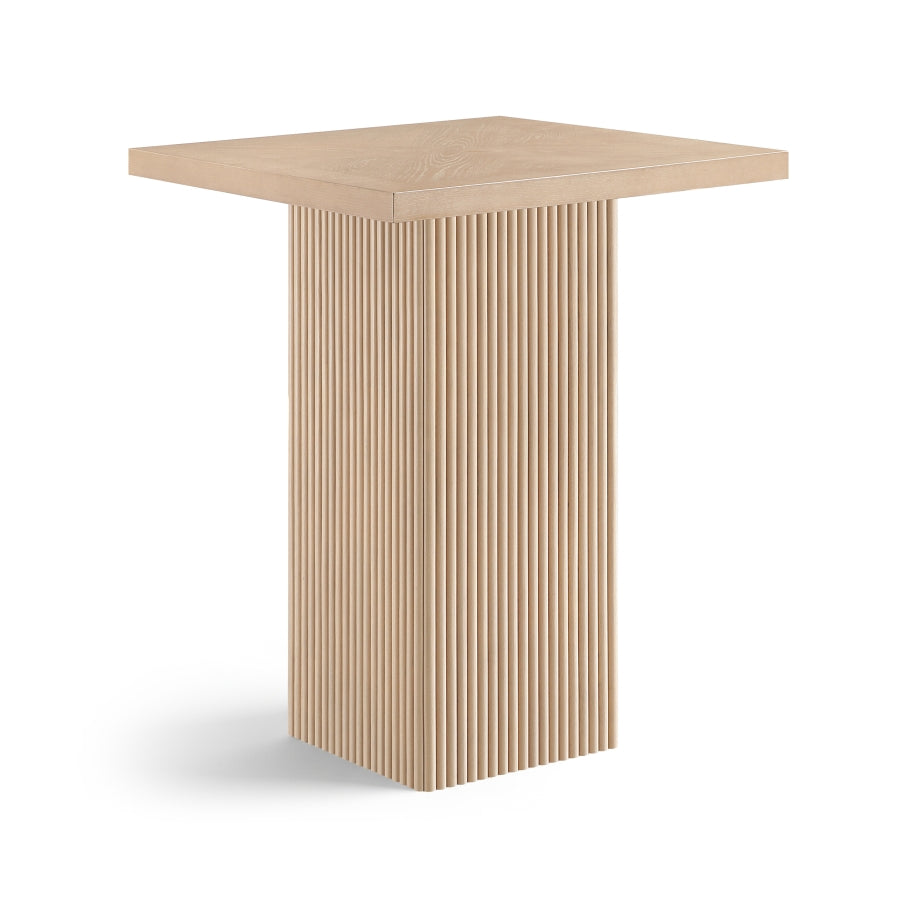 Belinda 32" Oak Veneer And Solid Wood Bar Height Table - Natural