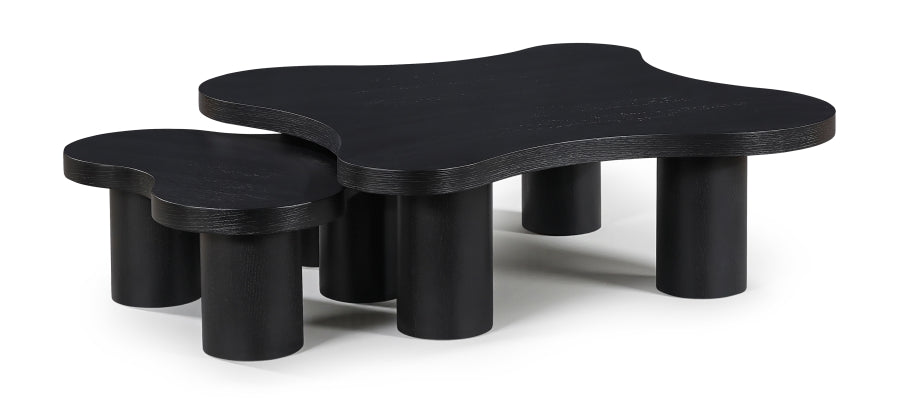 Cove Oak Veneer And Solid Wood 2pc. Coffee Table - Black