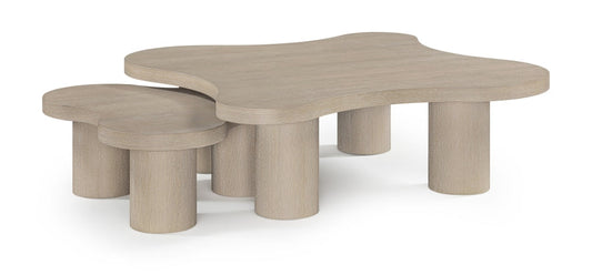 Cove Oak Veneer And Solid Wood 2pc. Coffee Table - Natural