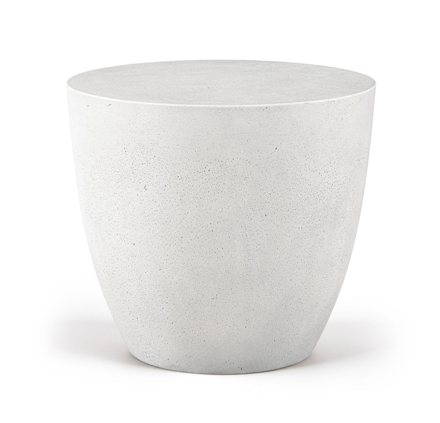 Reggio Concrete Indoor/Outdoor End / Side Table - White