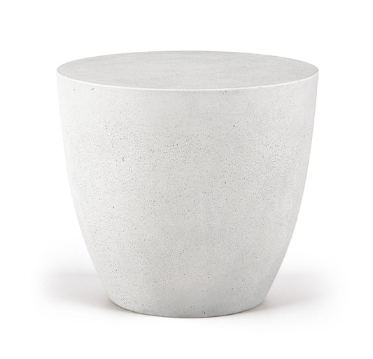 Reggio Concrete Indoor/Outdoor End / Side Table - White