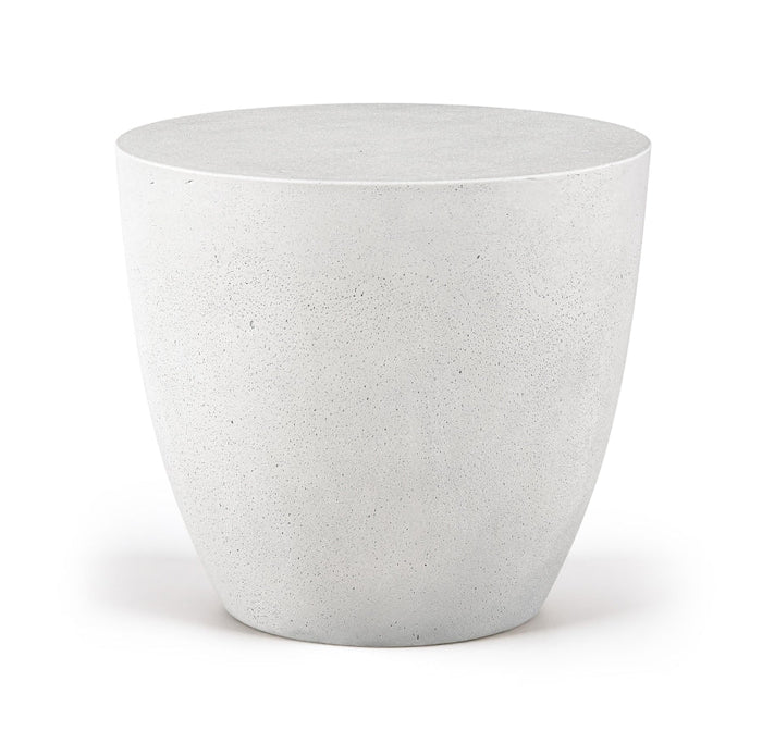 Reggio Concrete Indoor/Outdoor End / Side Table - White