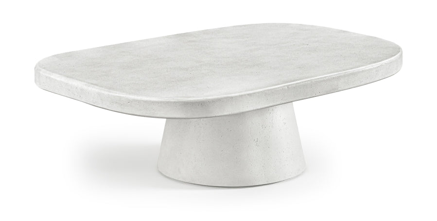 Prato Concrete Indoor/Outdoor Coffee Table - White