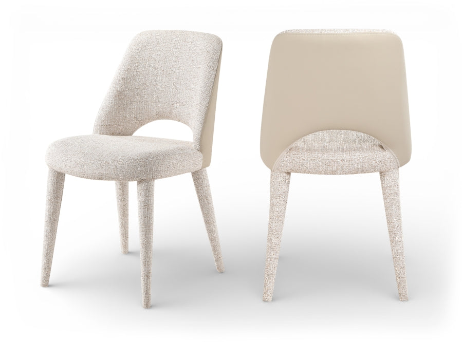 Cici Fabric Upholstered Dining Chair - Beige