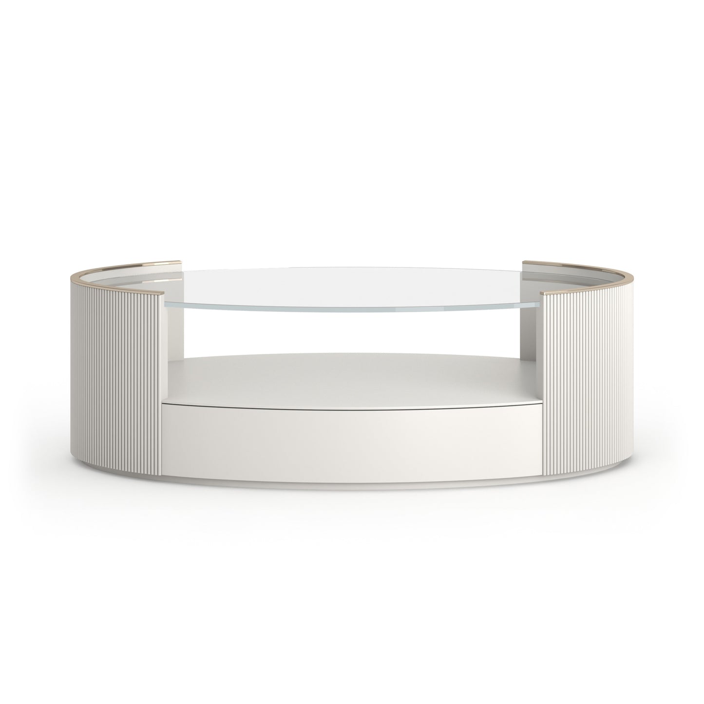 Love Oval Cocktail Table - Matte Pearl