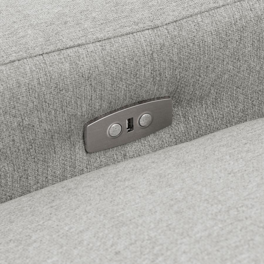 COLLINS 5-PIECE MODULAR POWER RECLINING SECTIONAL GREY