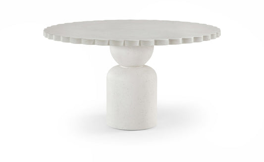 Petalia 54" Concrete Indoor / Outdoor Dining Table - Cream