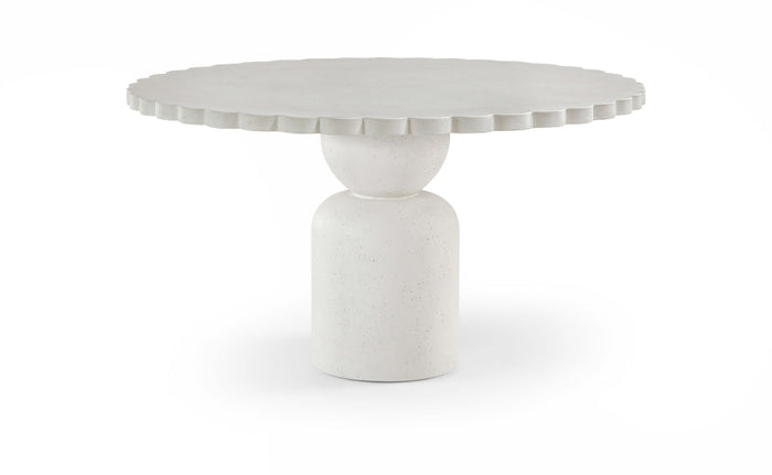Petalia 54" Concrete Indoor / Outdoor Dining Table - Cream