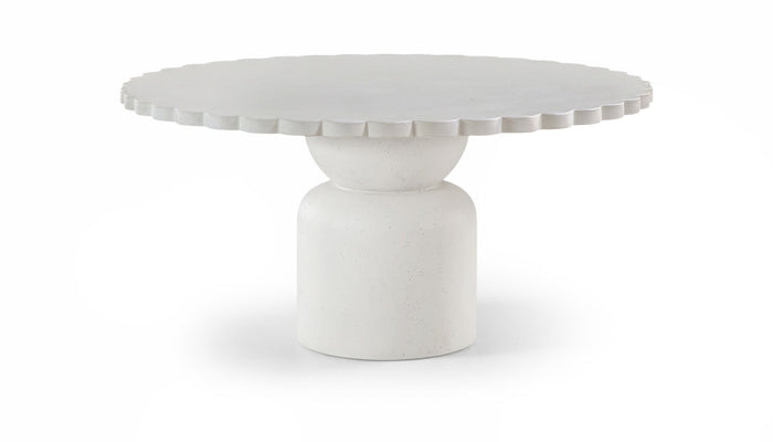 Petalia 60" Concrete Indoor / Outdoor Dining Table - Cream