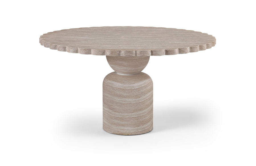 Petalia 54" Concrete Indoor / Outdoor Dining Table - Travertine