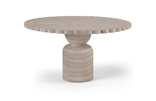 Petalia 54" Concrete Indoor / Outdoor Dining Table - Travertine