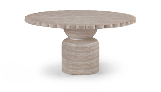 Petalia 60" Concrete Indoor / Outdoor Dining Table - Travertine