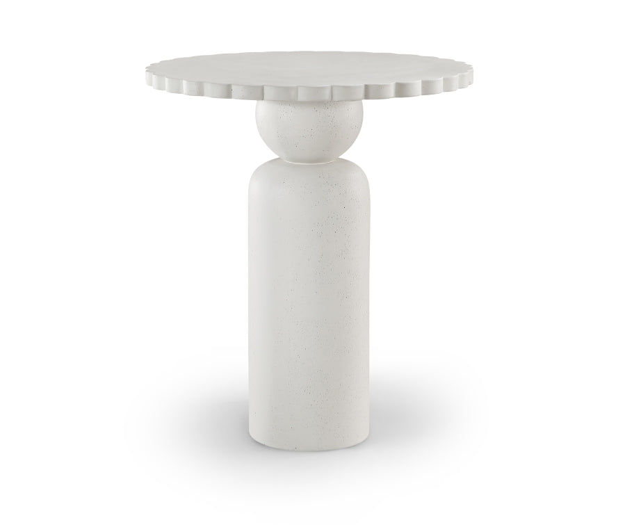 Petalia 36" Concrete Indoor / Outdoor Bar Height Table - Cream