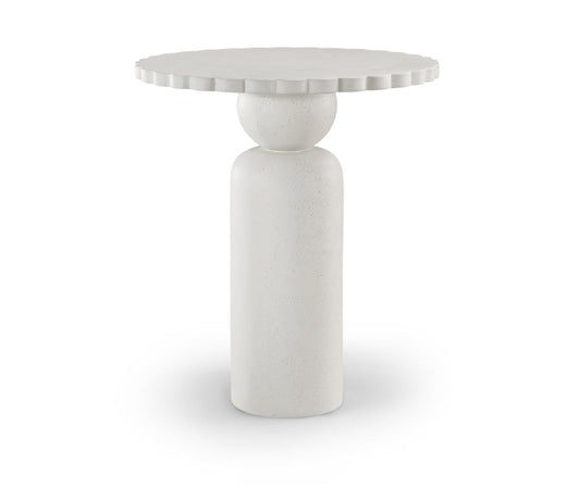 Petalia 36" Concrete Indoor / Outdoor Bar Height Table - Cream