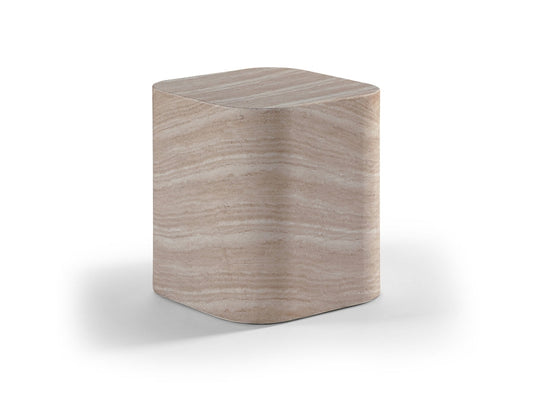 Vellon Concrete Indoor / Outdoor End Table - Travertine
