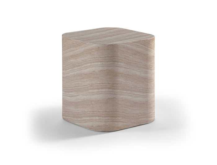 Vellon Concrete Indoor / Outdoor End Table - Travertine