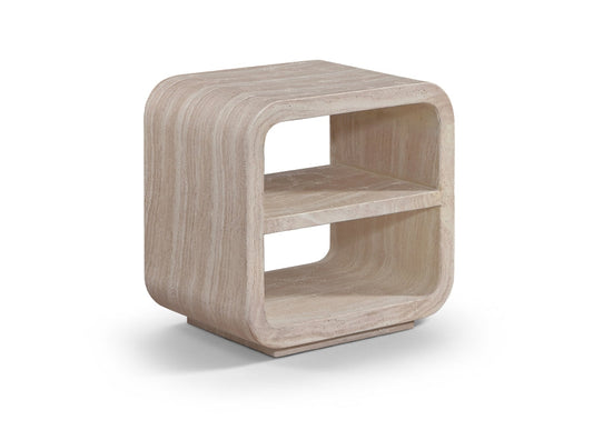 Calix Concrete Indoor / Outdoor End / Side Table - Travertine