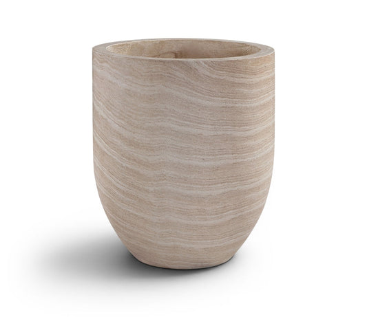 Florique 26.75" Indoor / Outdoor Concrete Planter - Travertine