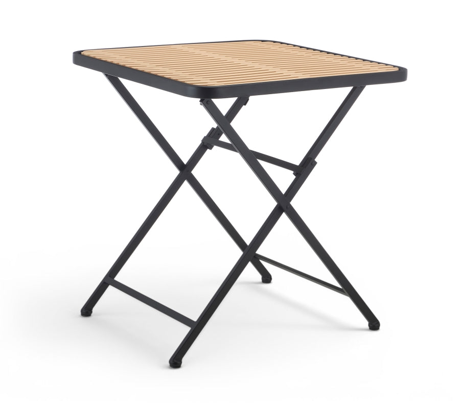 Marilla 27.75" Iron Patio Dining Table - Black