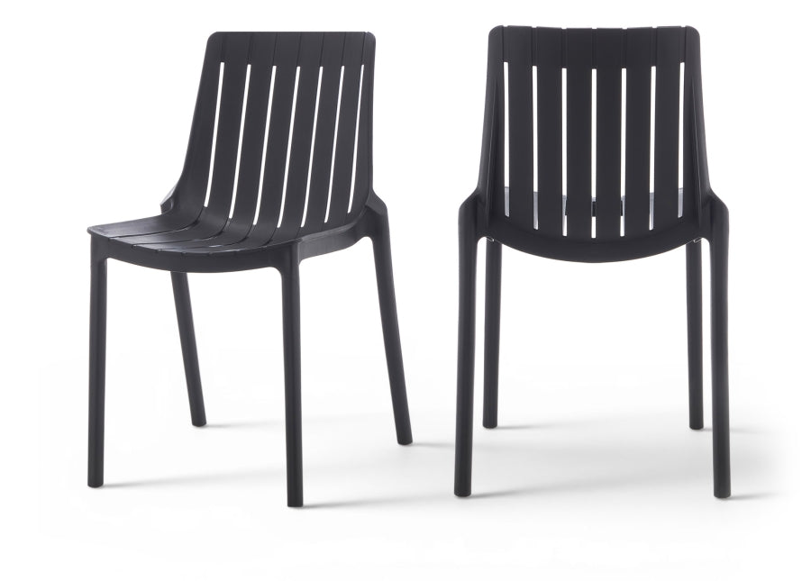 Marilla Polypropylene Outdoor Patio Dining Chair - Black