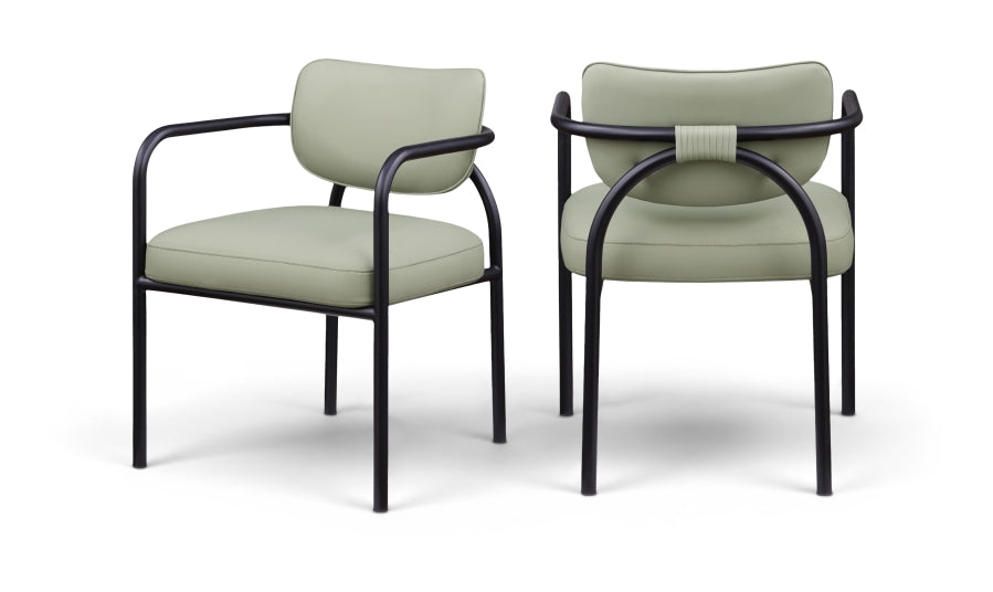 Serava Vegan Leather Upholstered Dining Chair - Mint
