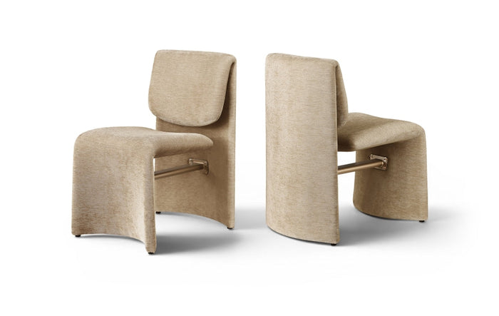 Slique Performance Fabric Upholstered Dining Chair - Beige