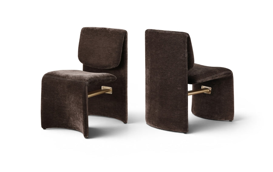Slique Performance Fabric Upholstered Dining Chair - Brown