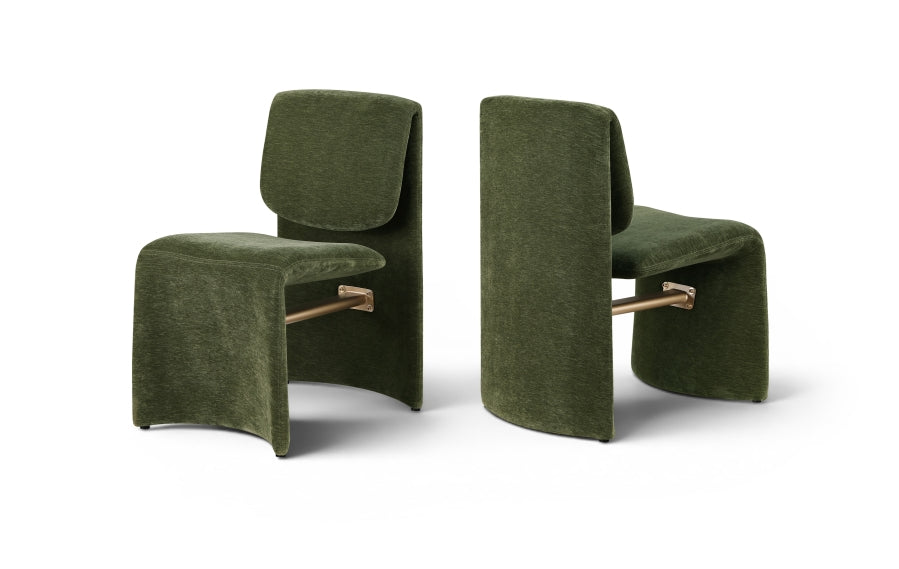 Slique Performance Fabric Upholstered Dining Chair - Green