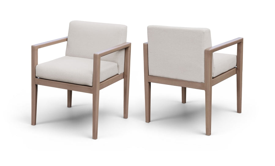 Solace Olefin Performance Fabric Outdoor Patio Dining Arm Chair - Cream