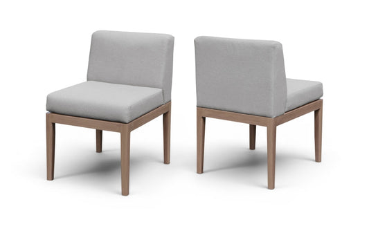 Solace Olefin Performance Fabric Outdoor Patio Dining Side Chair - Grey