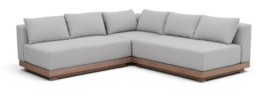 Solace 93.25" Olefin Performance Fabric 3pc. Modular Sectional - Grey