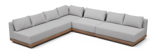 Solace 170.25" Olefin Performance Fabric 4pc. Modular Sectional - Grey