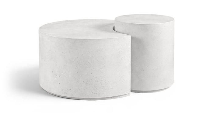 Imperia Concrete Indoor/Outdoor Modular Coffee Table - White