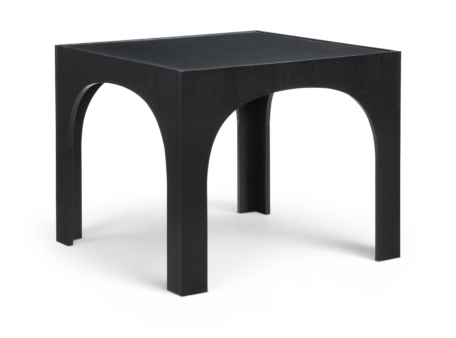 Waldorf 36.25" Tempered Glass Top Dining Table - Black