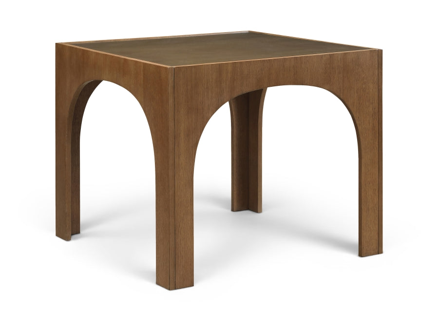 Waldorf 36.25" Tempered Glass Top Dining Table - Brown
