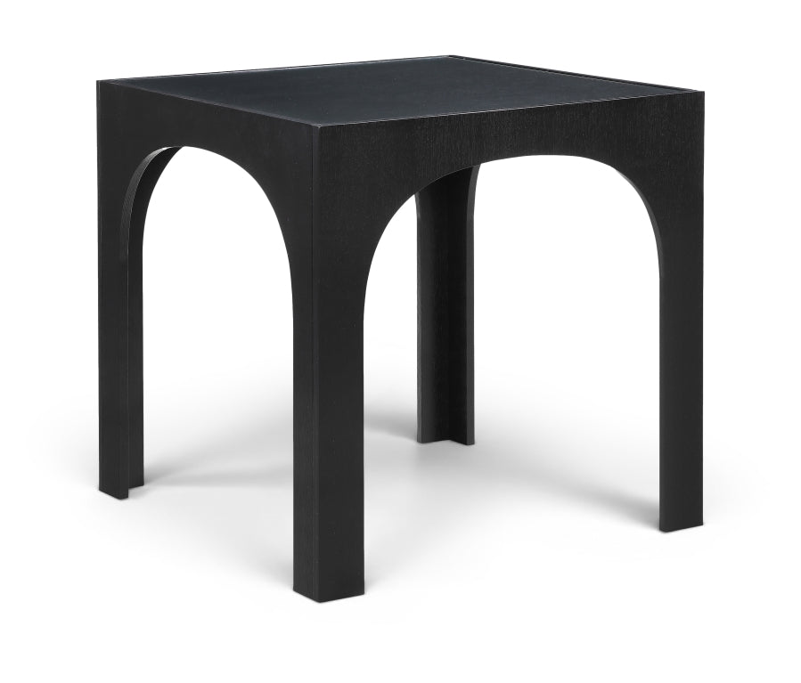Waldorf 36.25" Tempered Glass Top Counter Height Table - Black