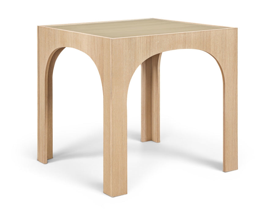 Waldorf 36.25" Tempered Glass Top Counter Height Table - Natural