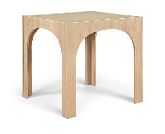 Waldorf 36.25" Tempered Glass Top Counter Height Table - Natural