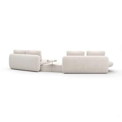 Overlap Left Bumper Sectional Ecru