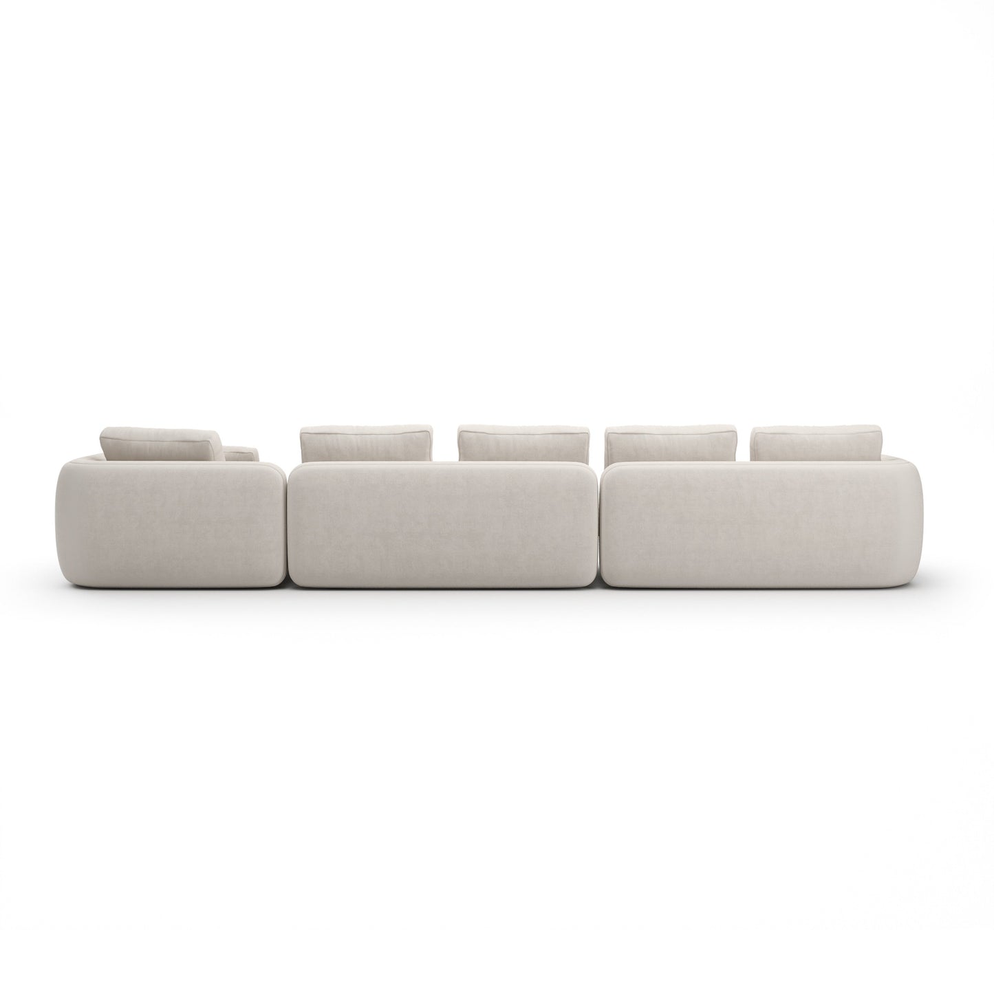 Overlap Right Chaise Sec Large Ecru