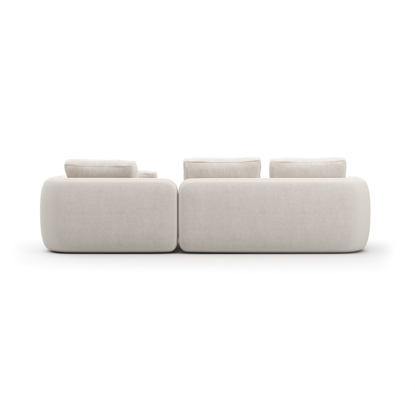 Overlap Right Chaise Sec Small Ecru