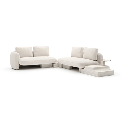 Overlap Wedge Sectional Ecru