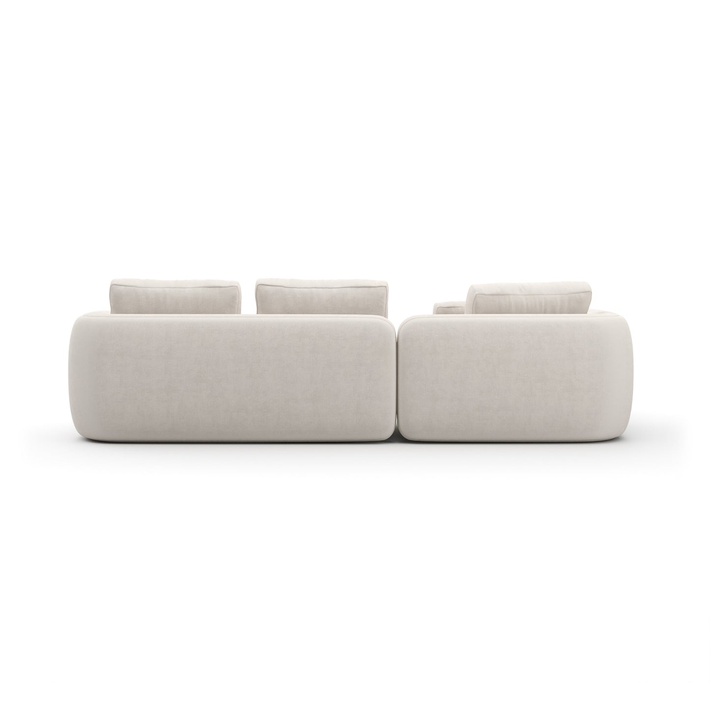 Overlap Left Chaise Sec Small Ecru