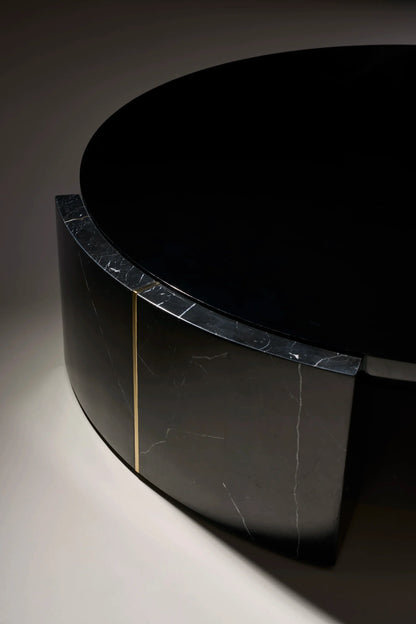 Overlap Round Cocktail Table Dark