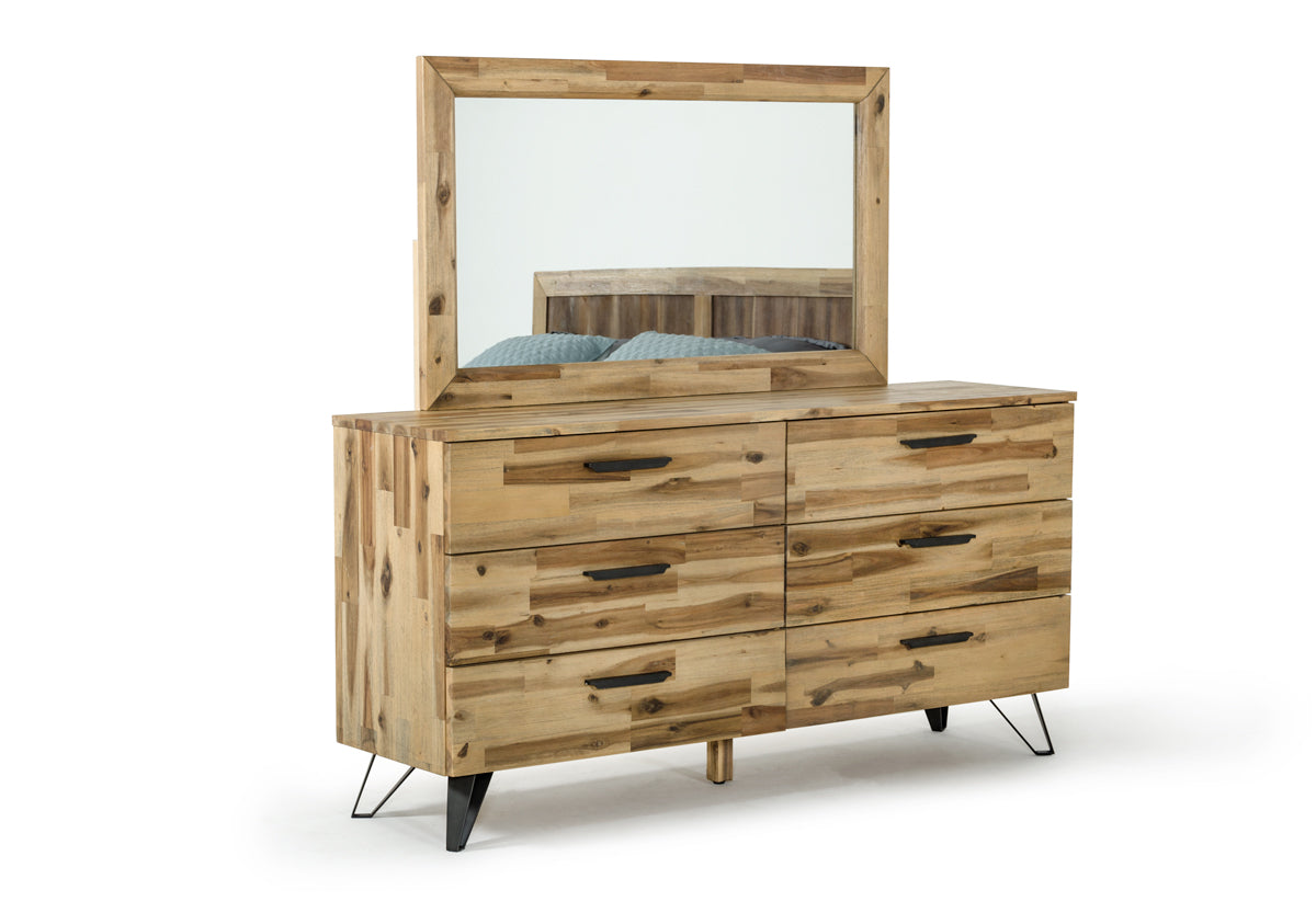 Sala Modern Light Wood Mirror