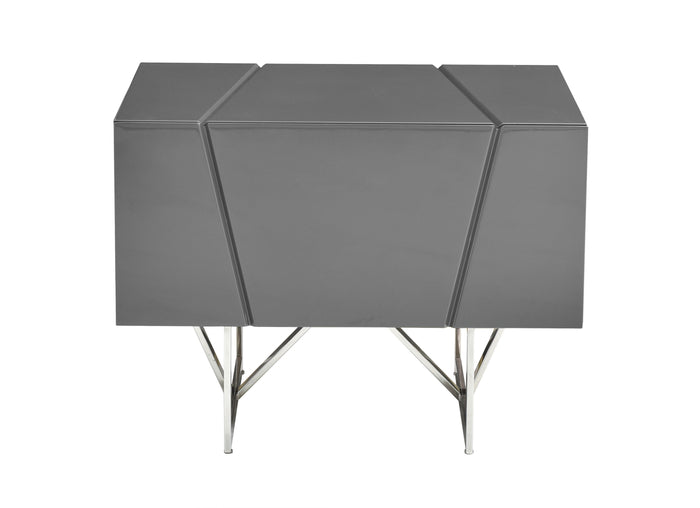 Chrysler Modern Grey Nightstand