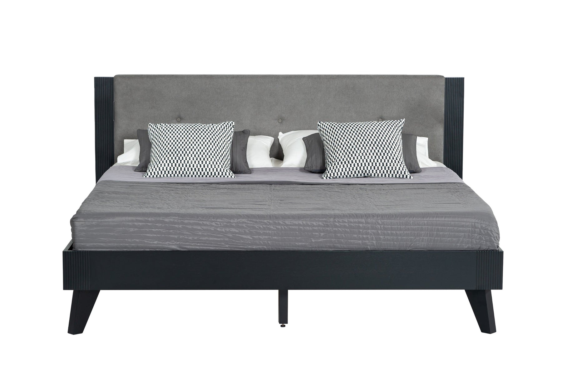 Panther Contemporary Grey & Black 4-Piece Bedroom Set