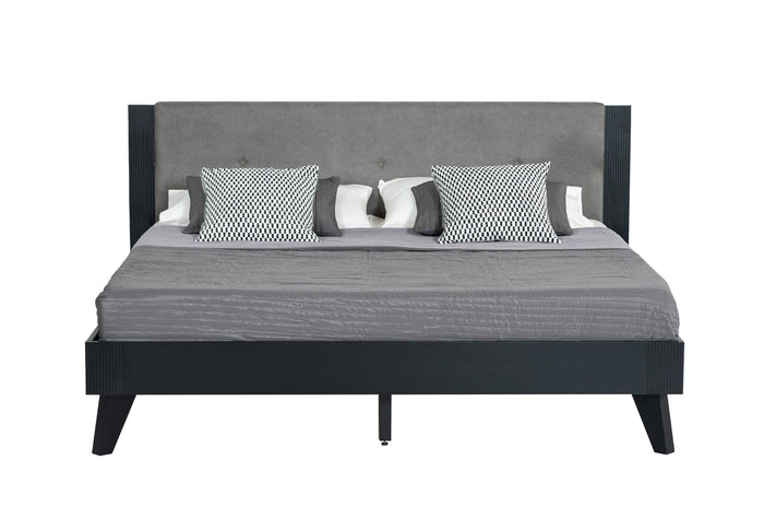 Panther Contemporary Grey & Black Bed
