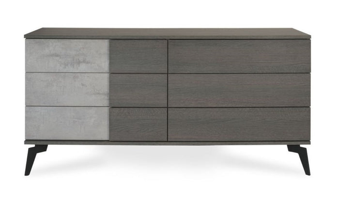 Palermo Italian Modern Faux Concrete & Grey Dresser