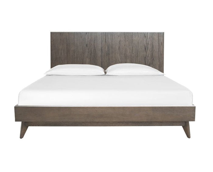 Novak Modern Dark Oak Bed